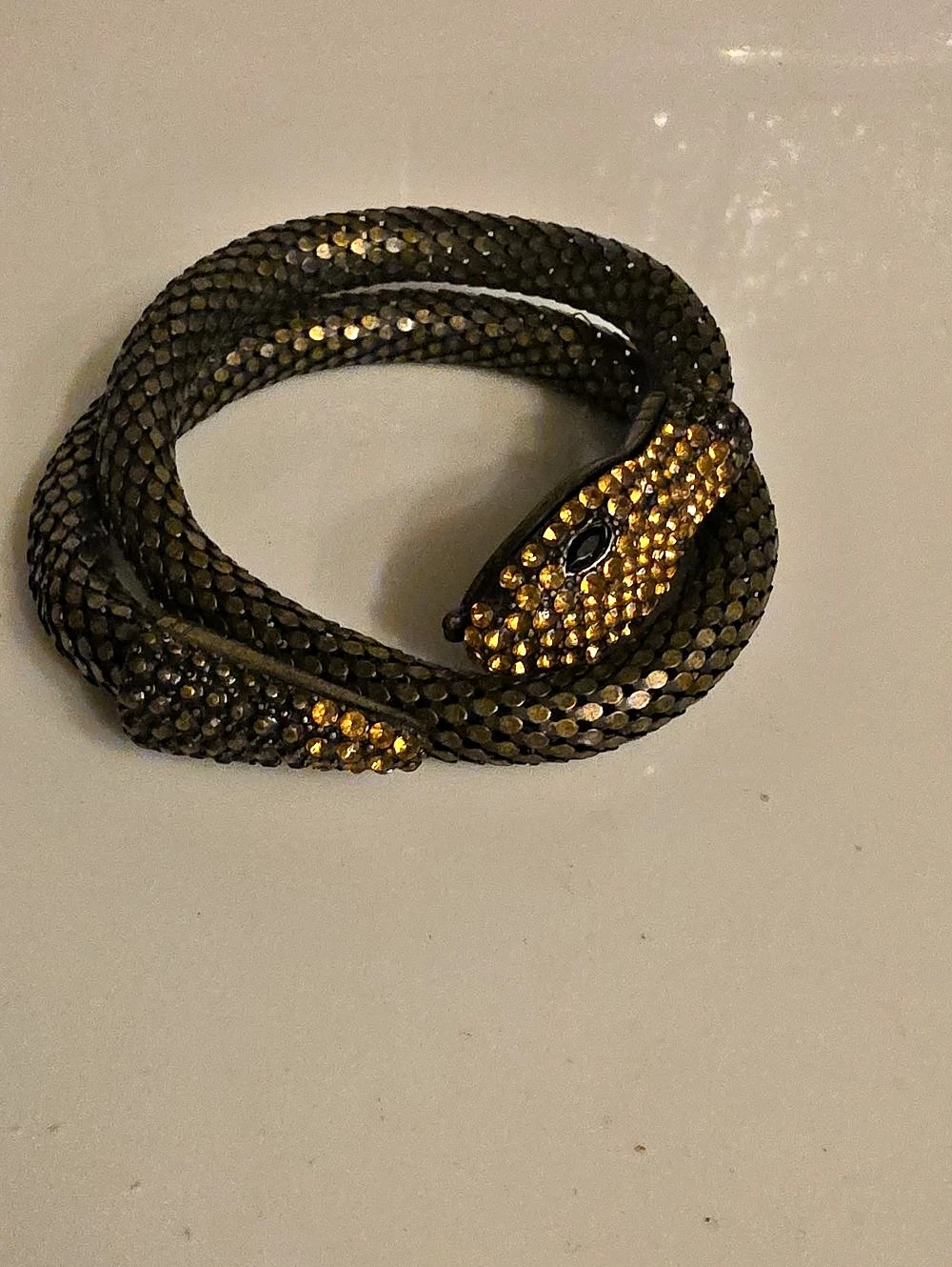 Textured Bracelet in Black & Gold Like New
